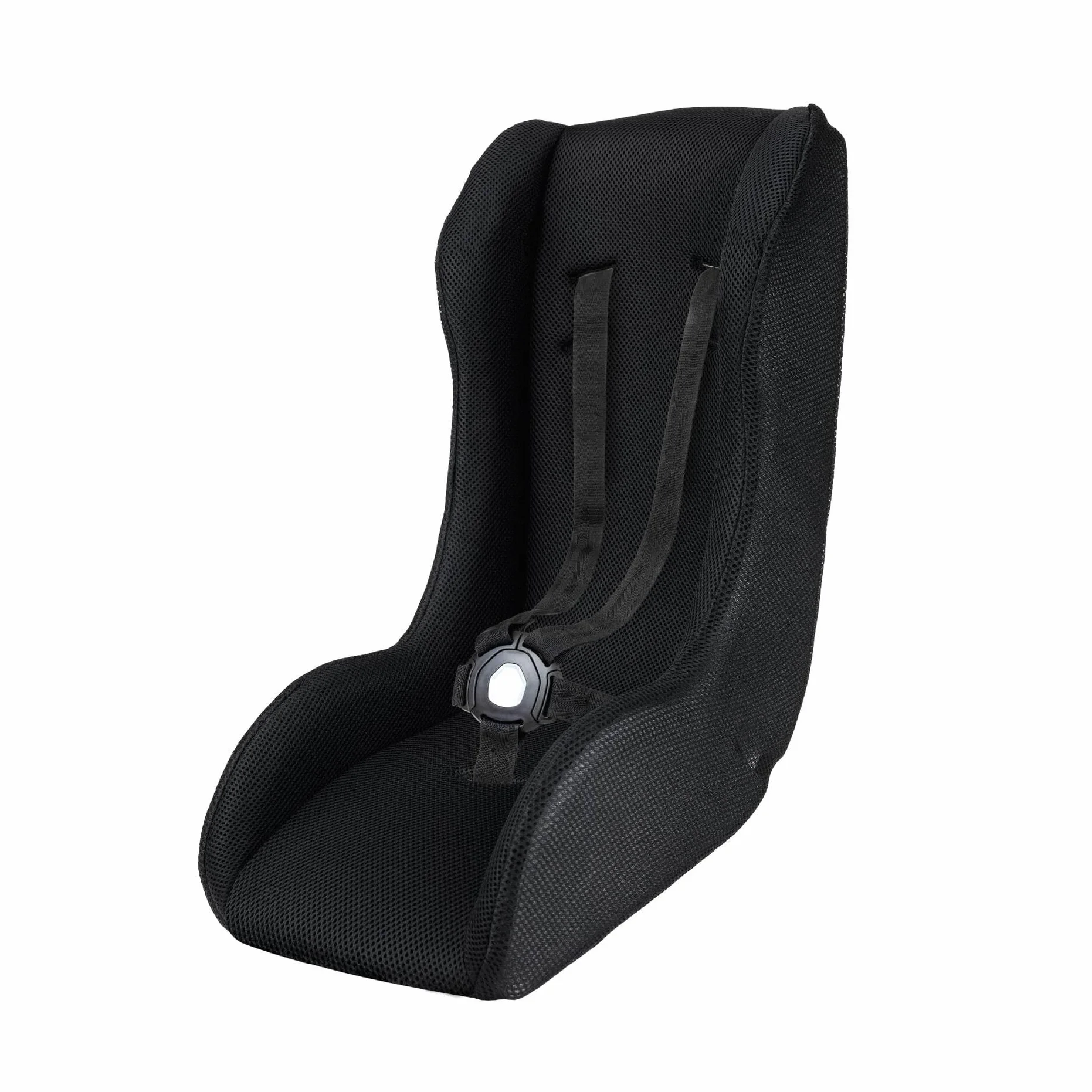 POLISPORT 8015000019 – Mini Pelican Tutto Clima Riduttore Seduta Bebè con Cintura a 5 Punti per Rimorchio, Passeggino e Bici Cargo – Traspirante, Sicuro e Compatibile da 7 a 18 Mesi, Nero