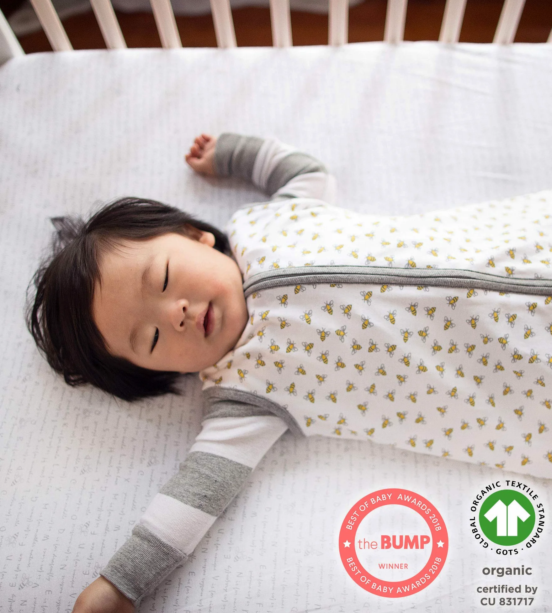 Burt's Bees Baby - Lenzuolo con angoli per culla, tinta unita, 100% cotone biologico, per materassi standard per culla e bambini (bianco nuvola)