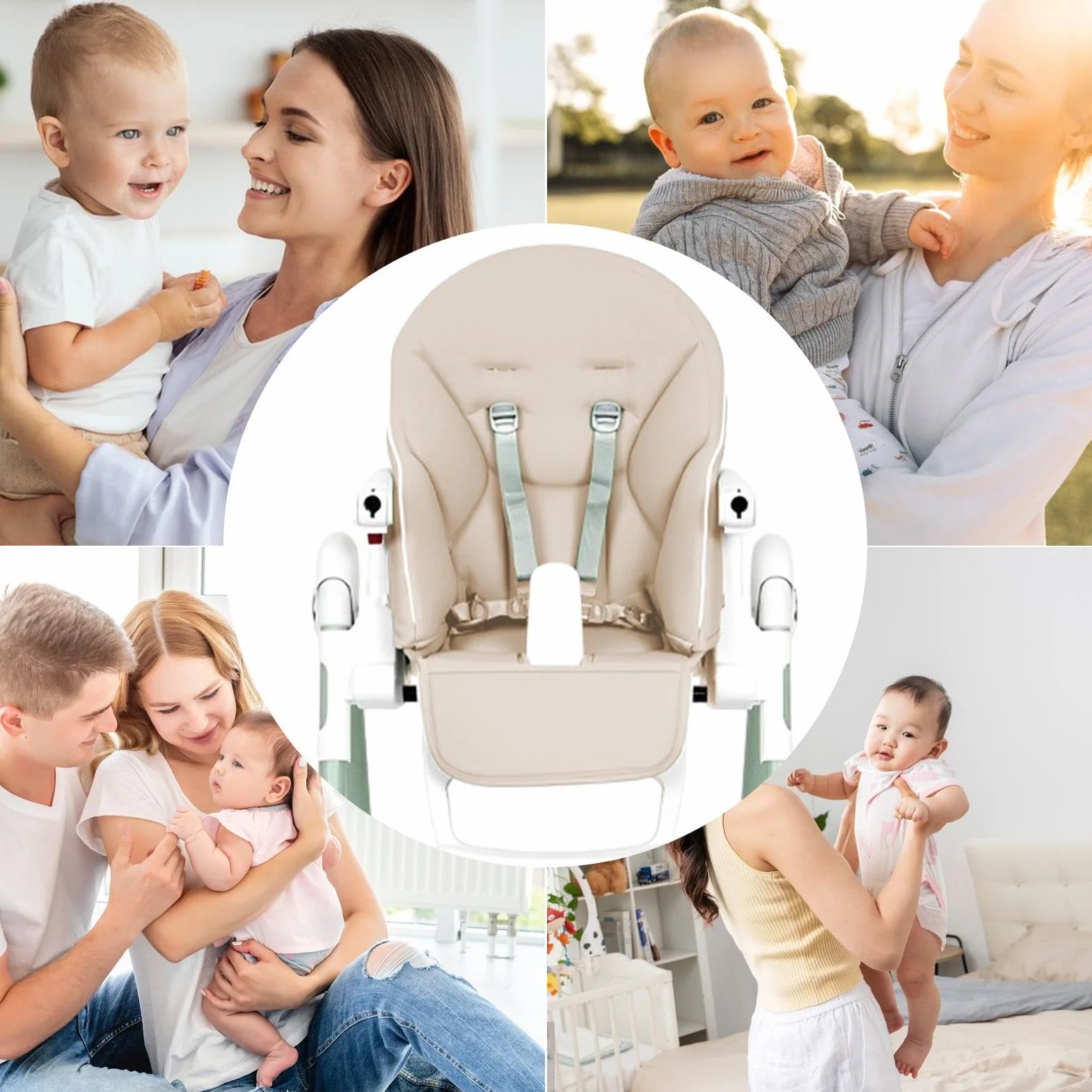Cuscino Per Seggiolone - Fodera Per Sedia Da Pranzo Per Bambini | Fodera Per Cuscino Per Seggiolone | Copriseggiolone Universale | Copri Seggiolone Pappa | Coprisedia Per Seggiolone Per Peg-Perego