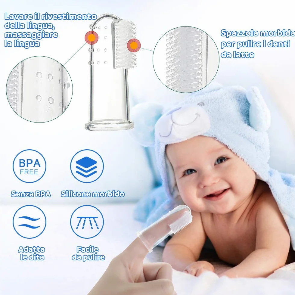Lictin Set per la Cura del Bambino - Beauty BabyCare - Calibro, pettine, spazzolino da denti, dispositivo di aspirazione nasale e altri accessori (azzurro)