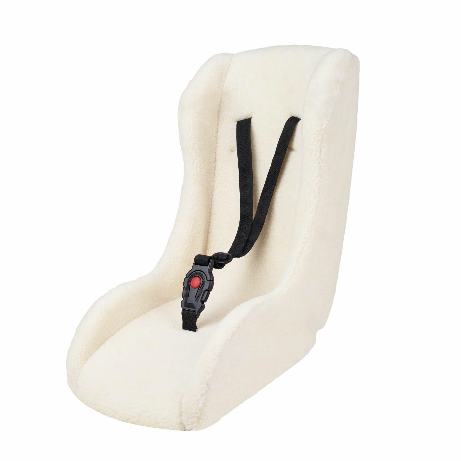 POLISPORT 8015000022 – Mini Pelican Fleece Riduttore Seduta Bebè con Cintura a 3 Punti per Rimorchio, Passeggino e Bici Cargo – Caldo, Sicuro e Compatibile per Bambini da 7 a 18 Mesi, Bianco