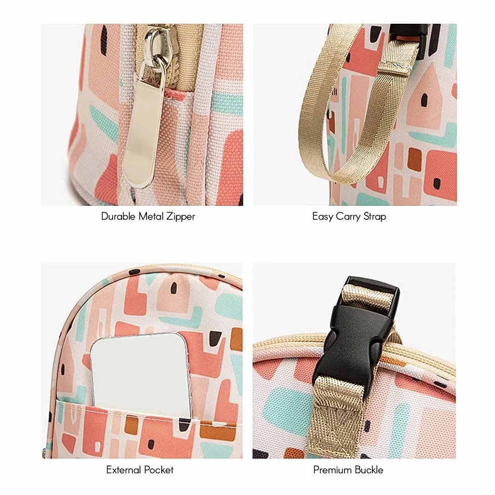 Borsa termica per latte materno Borsa termica per biberon Borsa da viaggio impermeabile per biberon Borsa da viaggio multifunzione per allattamento isolamento a 3 strati Si fissa facilmente