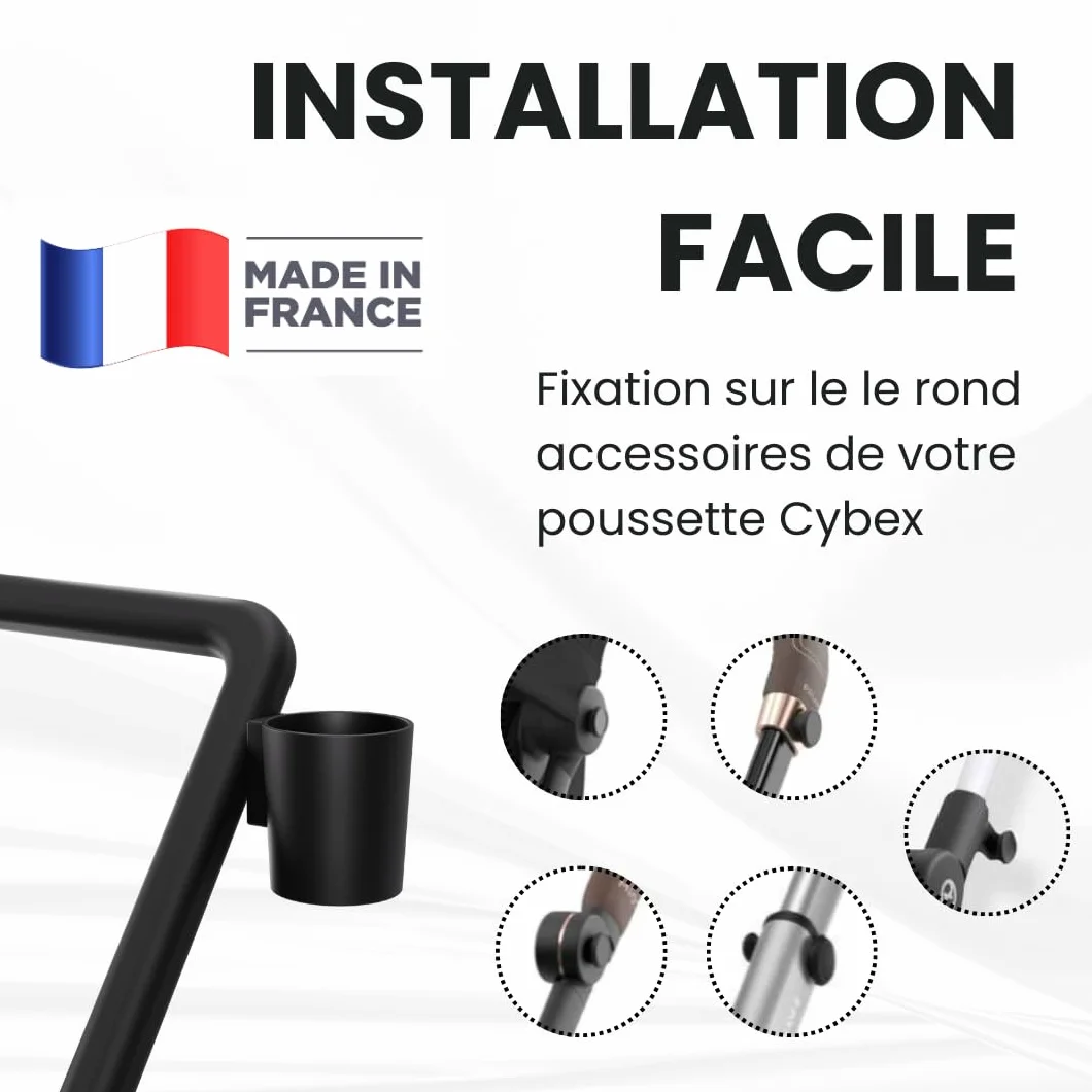 Cybex - Porta bicchiere per passeggino, compatibile con Cybex Priam, Mios, Coya, Balios, Talos, Gazelle S, Eezy S-Line, Beezy, Melio - Porta Biberon/Porta Bottiglia