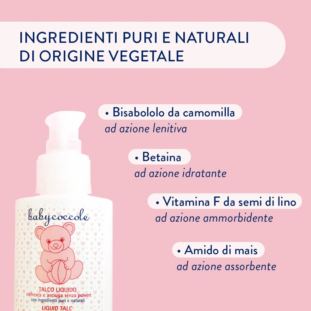 Babycoccole KIT 2 PEZZI TALCO LIQUIDO BAMBINI. Non Talco, Previene Arrossamenti da Pannolino, Asciuga e Rinfresca la Pelle Dopo il Bagnetto, Regola Naturalemente la Sudorazione. 2X125ml
