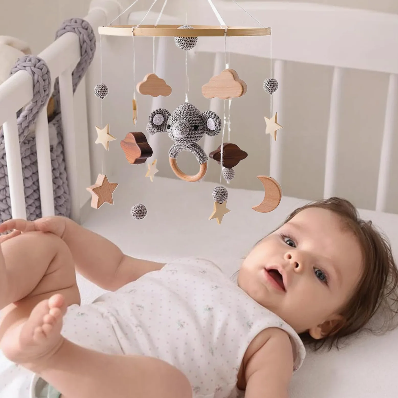 Giostrina per culla, Appendiabiti mobile per culla Giostrina per presepe in | Decorazioni per la cameretta dei bambini, campanelle a , giostrine per culla per