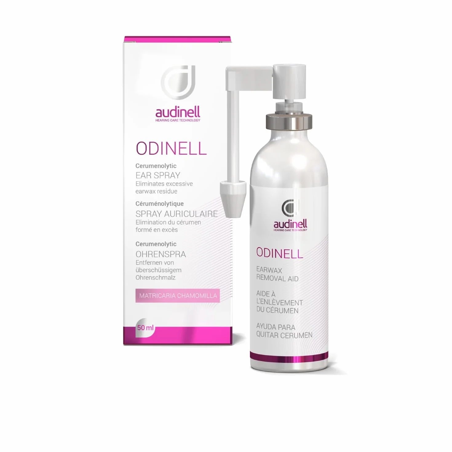 Audinell Spray Auricolare 50 ML - Pulizia Orecchie - Detergente auricolare per adulti e bambini - con sostanze tensioattive - Aiuto per la rimozione del cerume Odinell