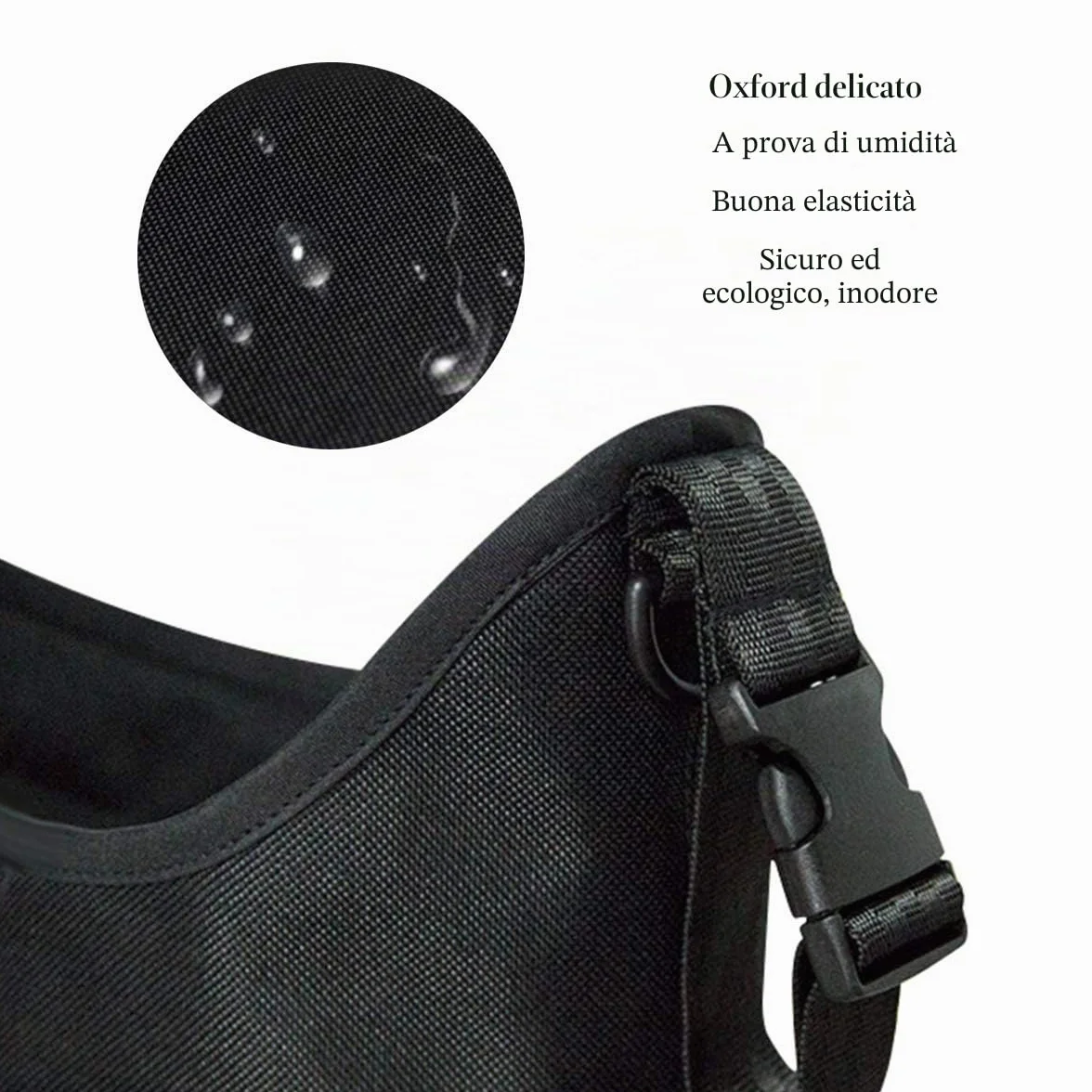 ZONSUSE Borsa multifunzione per neonati, borsa portaoggetti per passeggino, con velcro, impermeabile, universale