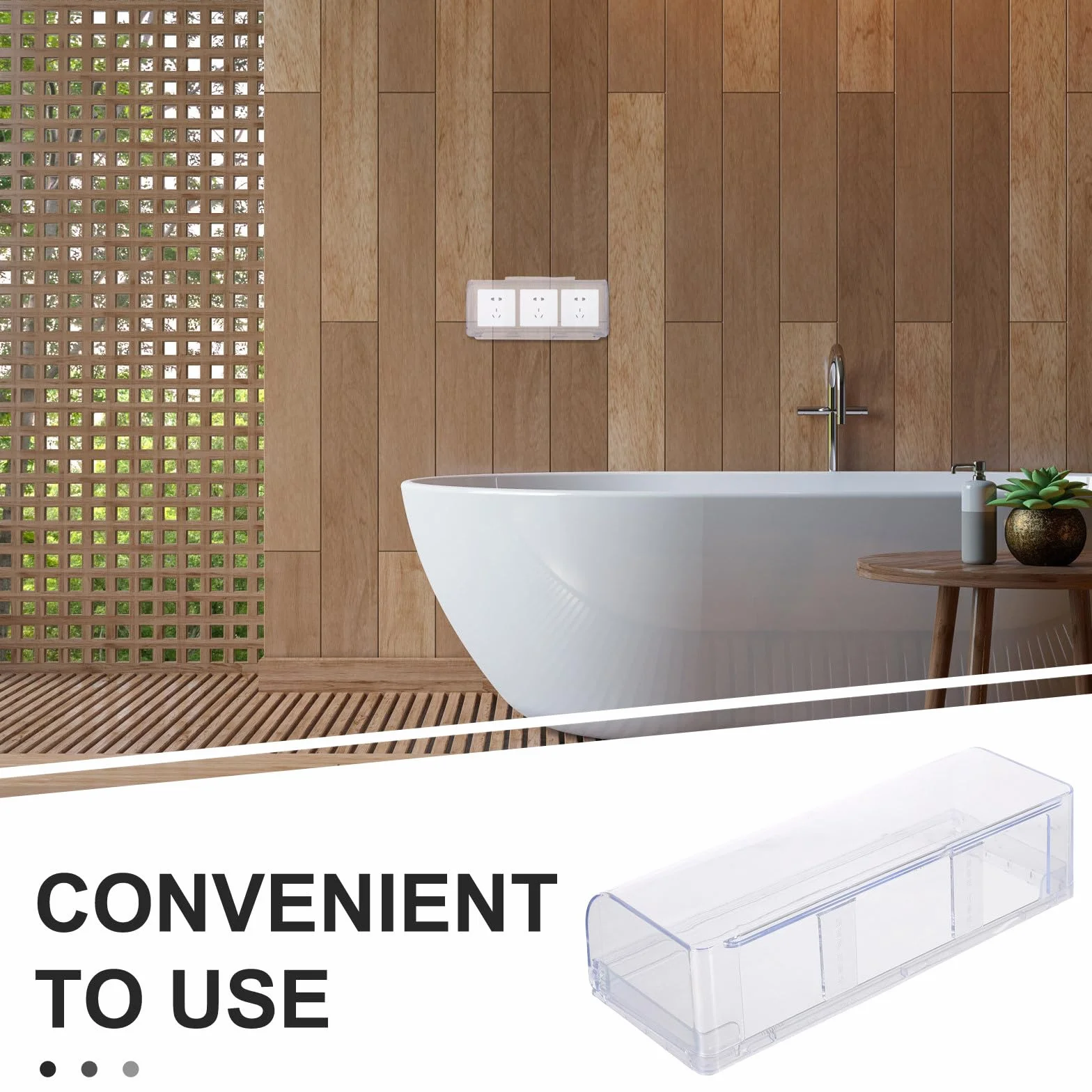 Cabilock Scatola di prese impermeabile per bagno - Protezione autoadesiva per prese - Protezione per spina elettrica ribaltabile - Alloggiamento per presa con coperchio interruttore 11" X