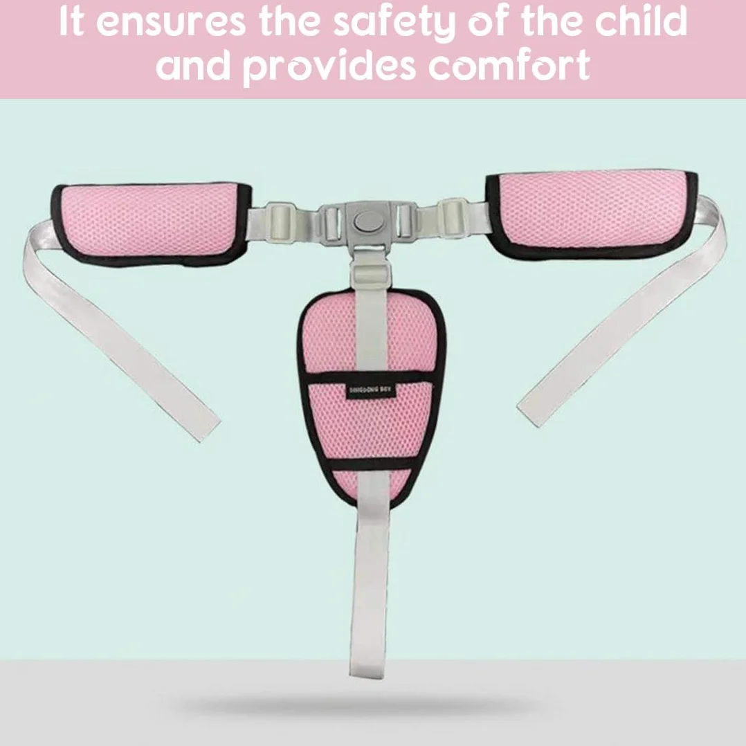 Cinture Passeggino Universali, Cintura di Sicurezza per Bambini Imbracatura per Seggiolone a 3 Punti Regolabile Seggiolino Cinghie Passeggini Anticaduta Adatta per Seggioloni Auto Carrozzine