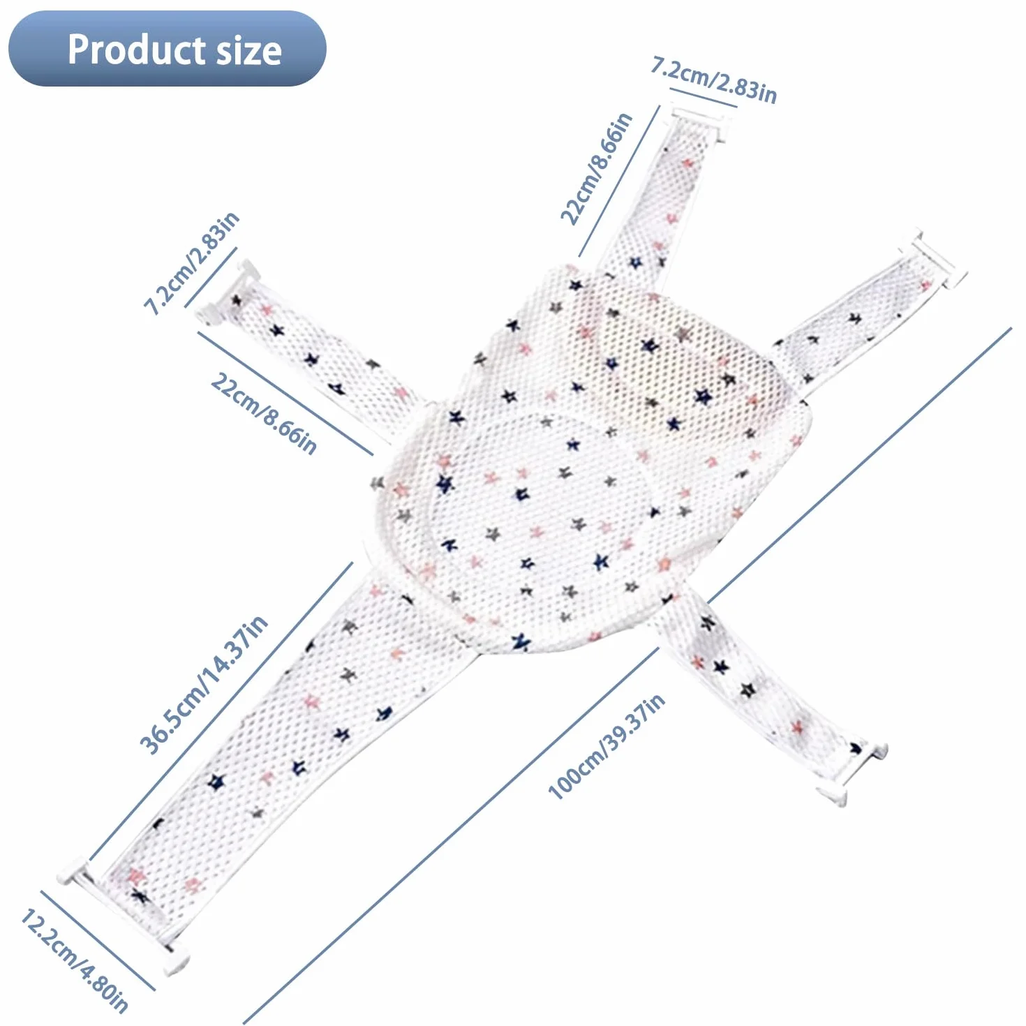 Cuscino Bagnetto Neonato Universale, Tappetino da Bagno per Neonati, Rete Bagnetto Sedile Bagnetti, Bagnetto Supporto Sedile Regolabile, Tappetino per il bagnetto Neonato, per Bambino 0-3 anni