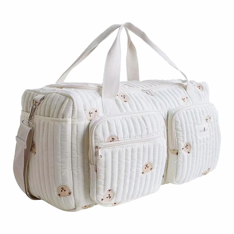 Borsa per pannolini, borsa a tracolla per mamma, leggera, trapuntata, grande, multifunzionale, da viaggio, per maternità e cambio del bambino, per ospedale e fine settimana