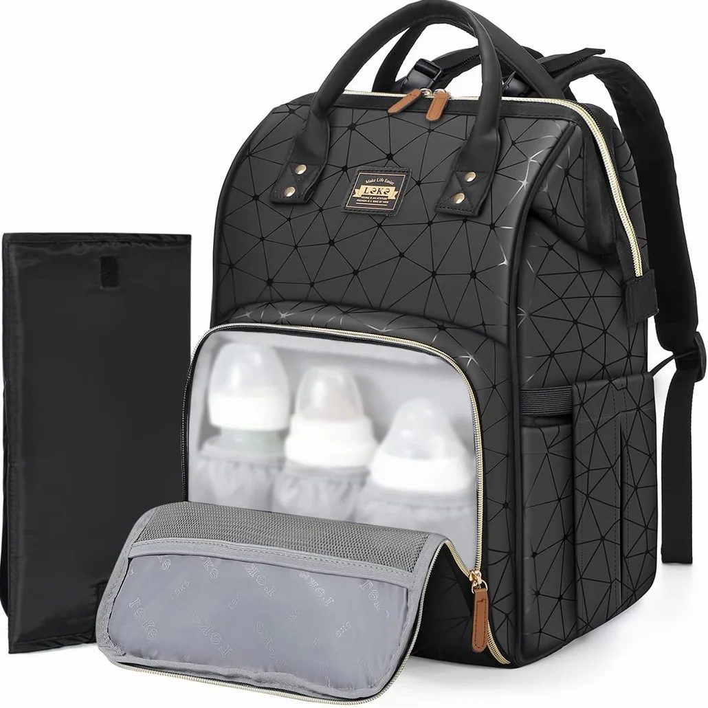 Zaino Fasciatoio Multifunzione | Zaino Neonato con Tappetino Cambio - Borsa Passeggino che può essere Appeso al Passeggino - Impermeabile Borsa Fasciatoio Neonato