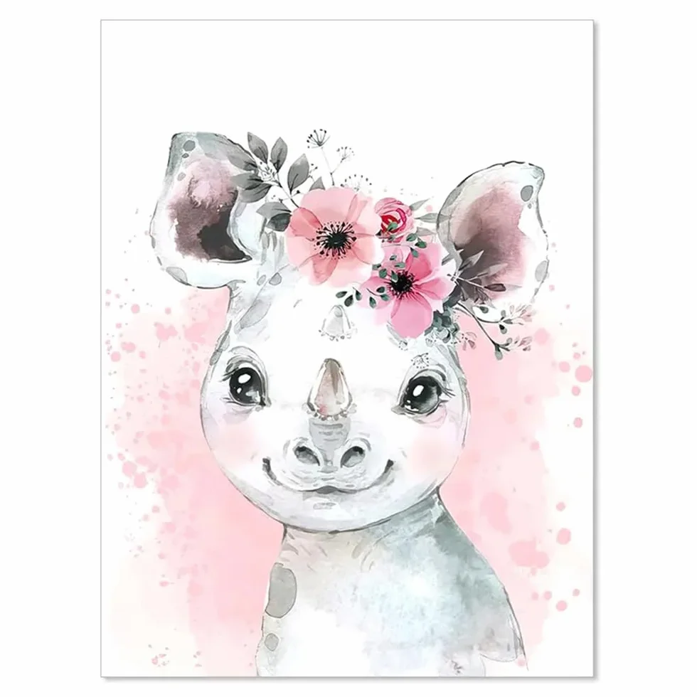 3 Quadri Personalizzati Nome Nascita Stampe Animali Cameretta Bimbo Rosa 30x 40 cm Quadro Cameretta Bambina Decorativi da Parete Bambini Poster Camera Ragazza Ragazzo Regalo Tela senza Cornice