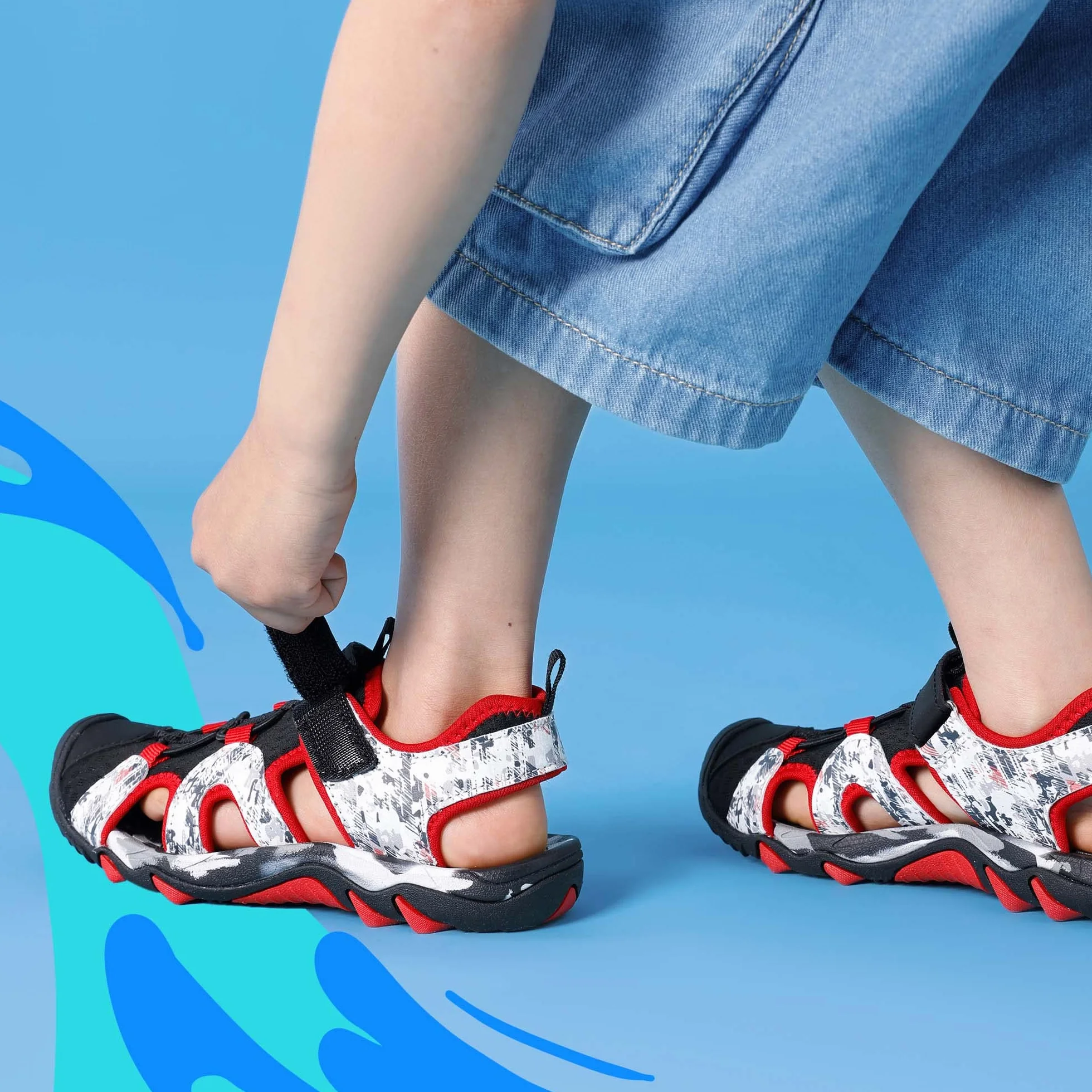 DREAM PAIRS Kids Sandali Sportivi Bambini Unisex Estivi Scarpe Trekking Punta Chiusa Sport Aria Aperta