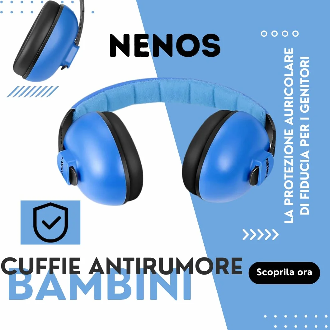 ESTRO Cuffie Neonato Antirumore Insonorizzate - Cuffie Antirumore Bambini Protezione Acustica Bambini Protezione dell’Udito Neonato EM1