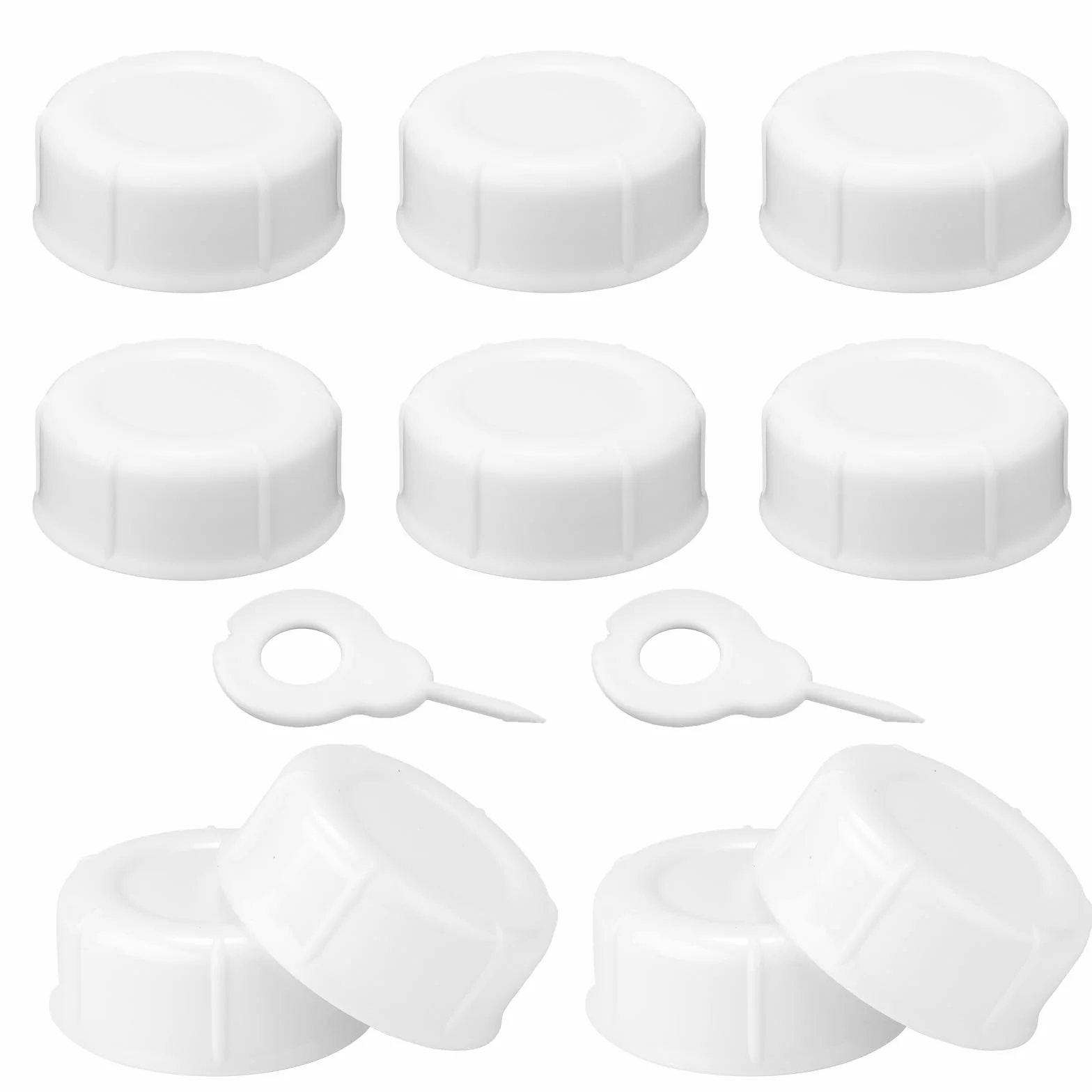 10pz Tappi per Biberon Stretti per Biberon Dr Brown e Medela, Senza BPA Tappi di Ricambio per Biberon da Viaggio e da Stoccaggio con Aghi Perforatori per Ameda e Altri Accessori (Bianco)