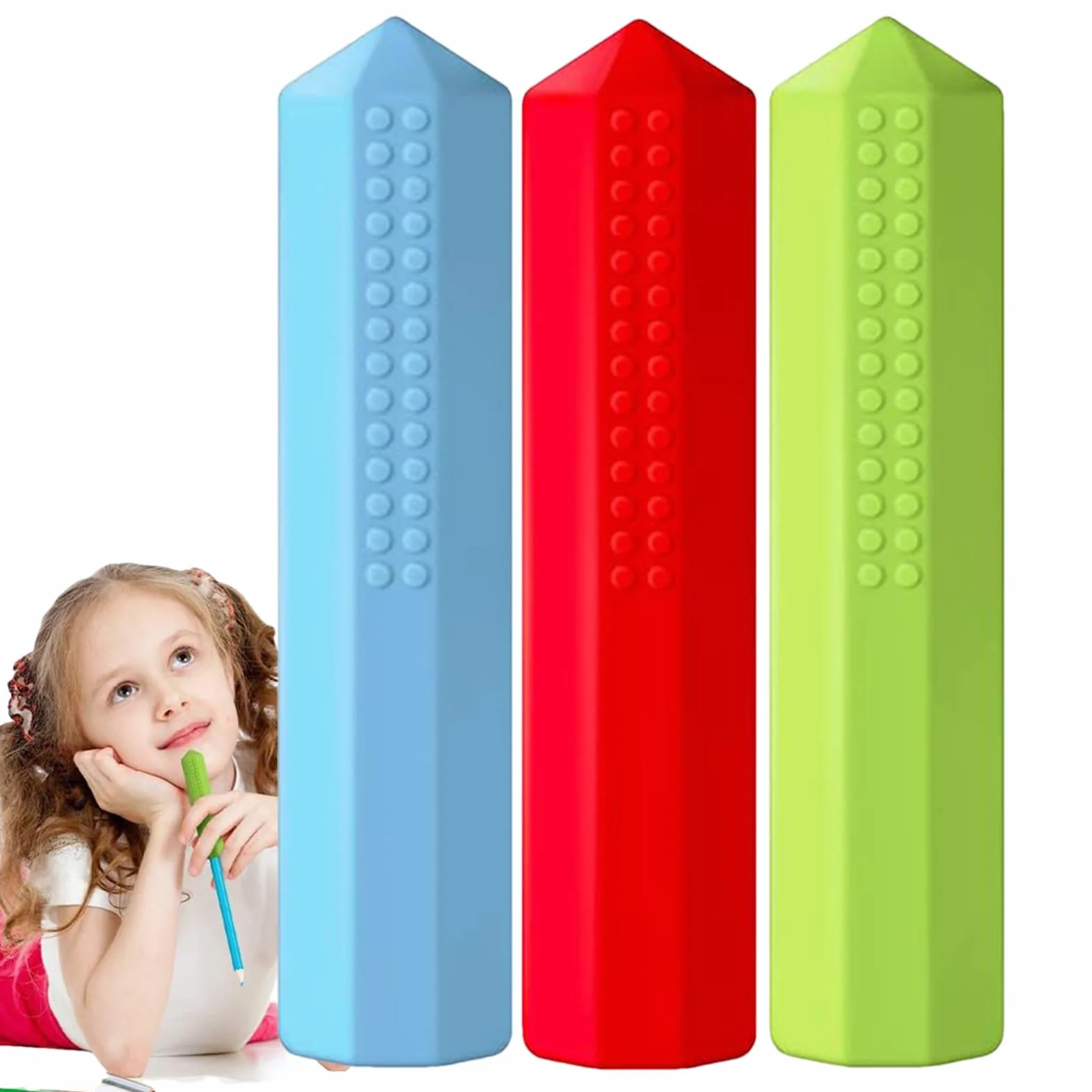 6 Pack Cappucci Da Masticare Da Masticare Silicone Decorazioni Per Matite Masticare Penna Masticabile Per Bisogni Speciali Di Motricità Orale Senza Pericoli Per Ragazzi Ragazze