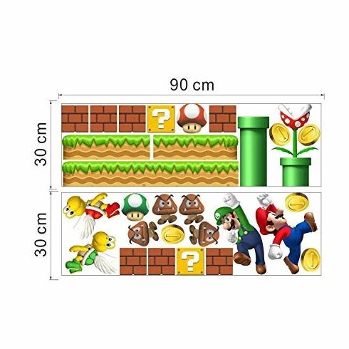 Adesivo Super Mario Adesivo da Parete Decorazioni per camerette