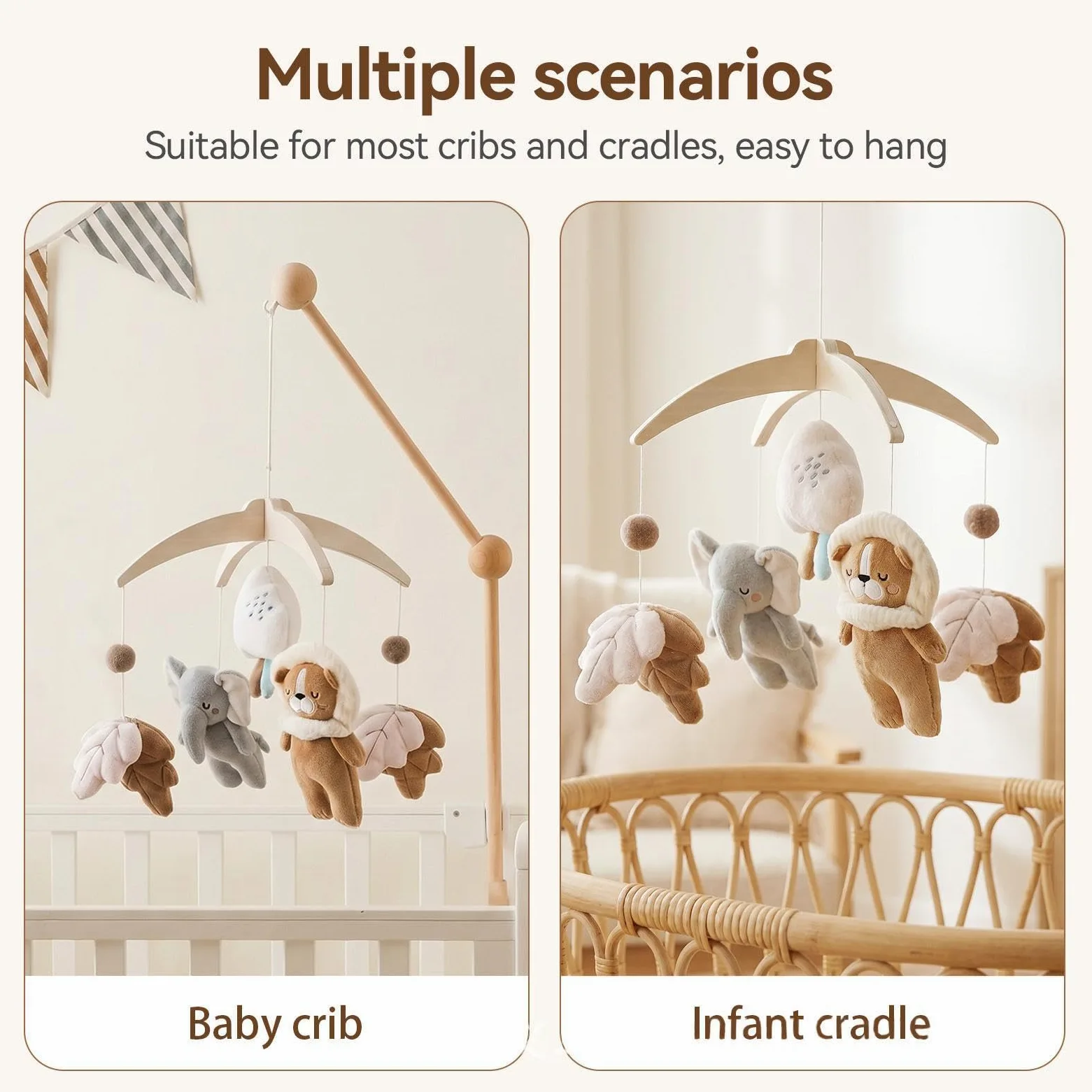 Giocattolo lenitivo per bambini a forma di animale | Simpatico giocattolo mobile per la cameretta dei bambini, per la casa, la camera da letto, il soggiorno, la stanza dei giochi