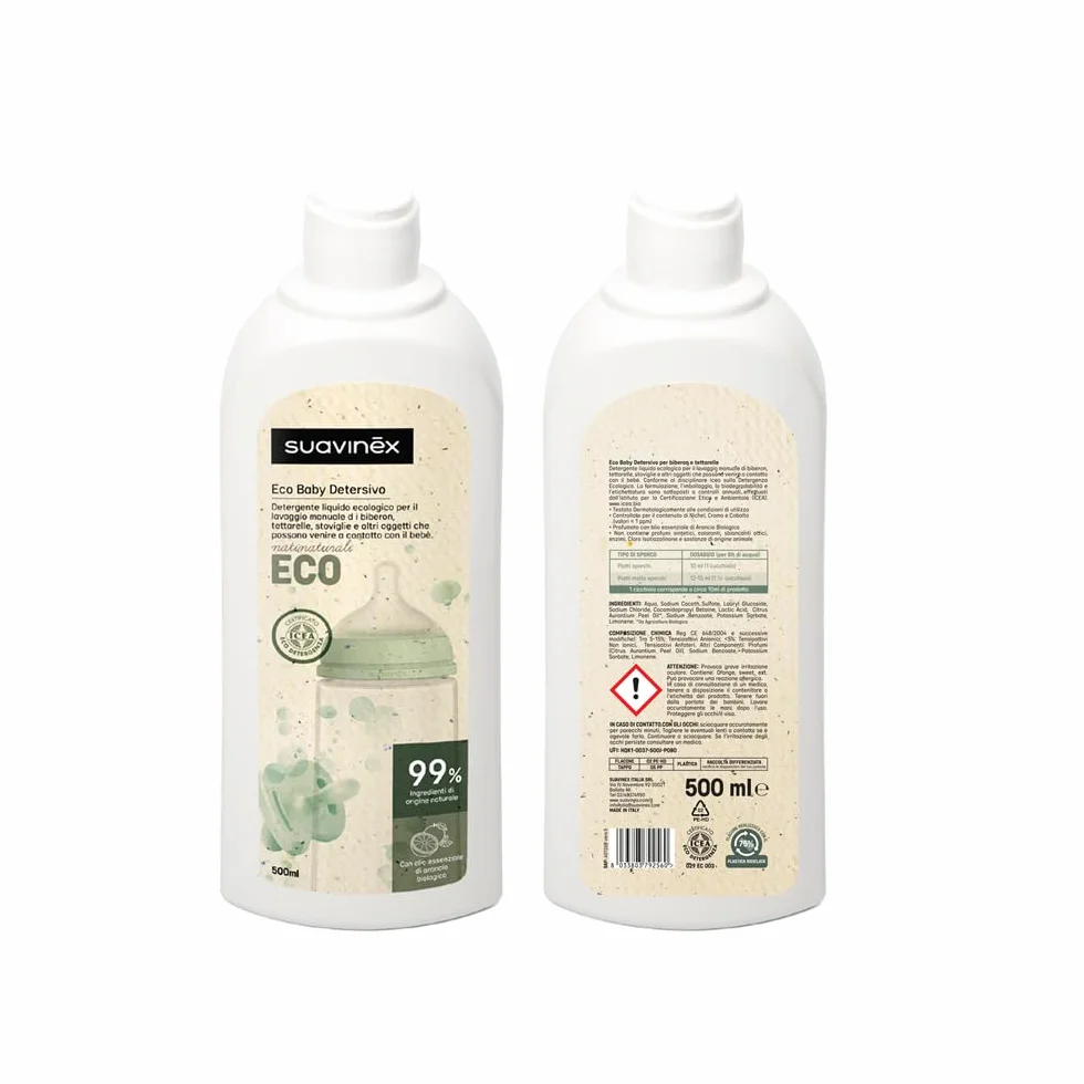 Suavinex Multipack Eco Baby Detergente per Biberon e Tettarelle 6 x 500 ml, Detergente stoviglie, Biberon Tettarelle ecologico