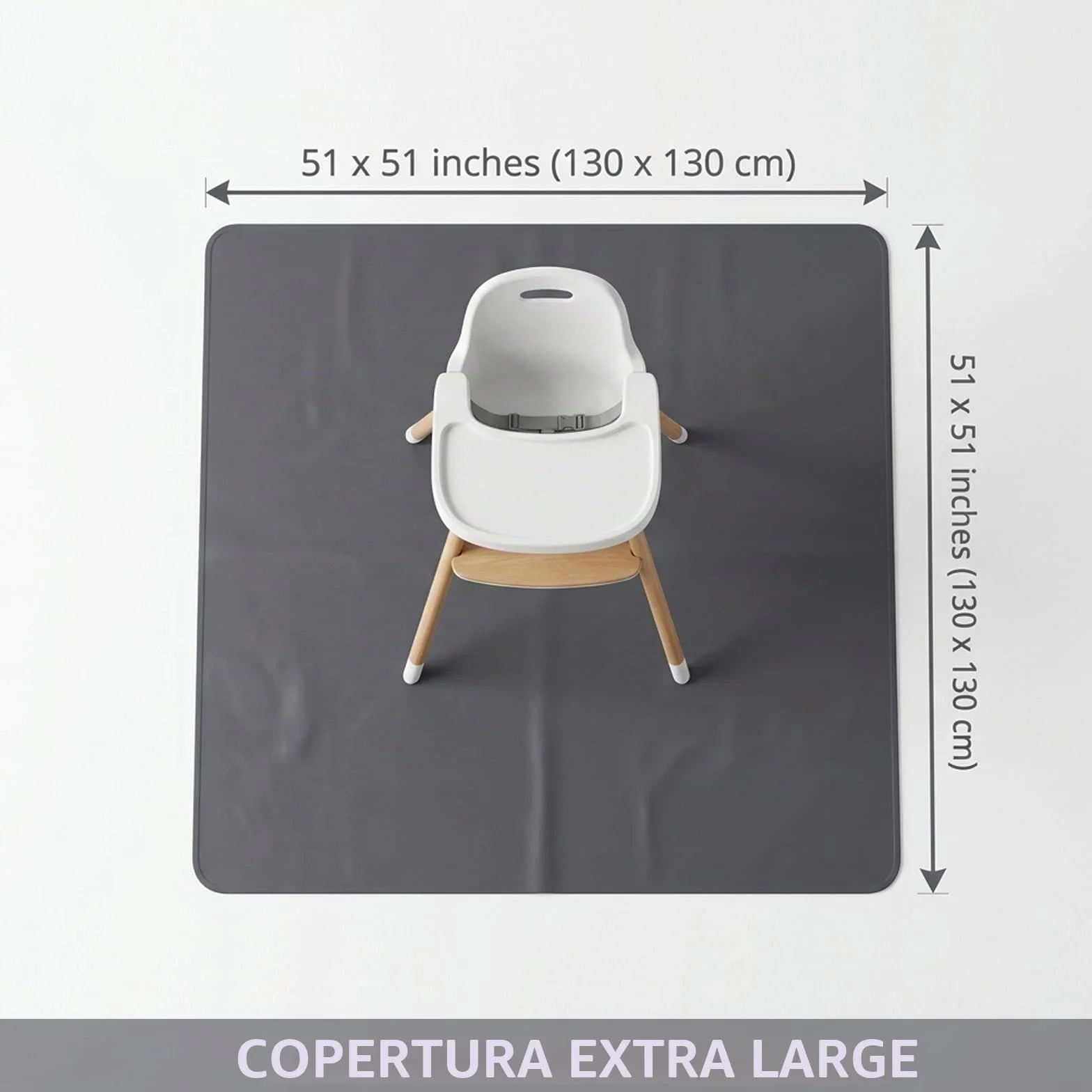 WOMUMON - Tappetino per lo svezzamento sotto il seggiolone, per attività artistiche e artigianali, lavabile, impermeabile, antiscivolo, protegge il pavimento dagli schizzi e dalle fuoriuscite, per