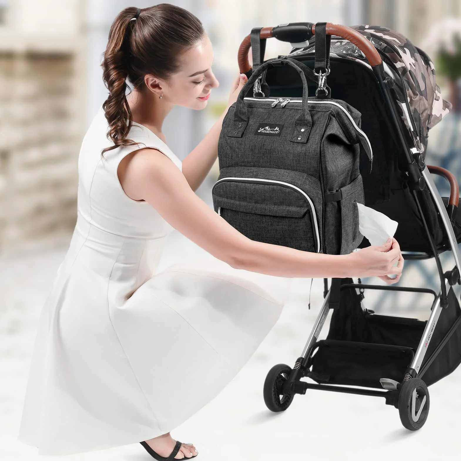 Viedouce Ganci Per Passeggino Universale，Ganci Per Zaino Passeggino Porta，Accessori Per Passeggini，Ganci Multifunzione ​Per Borsa Per Pannolini Carrozzina Carrello Della Spesa