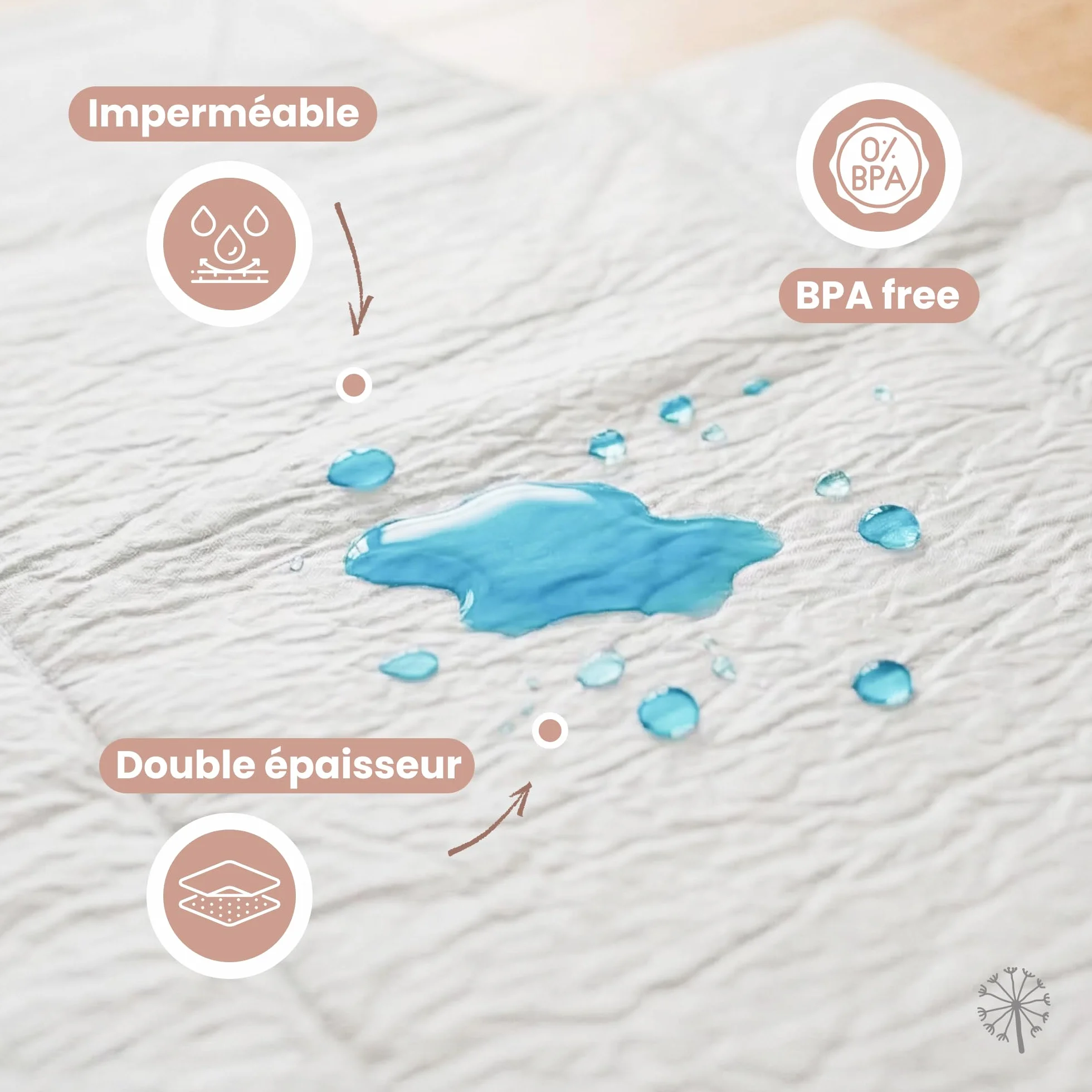 MIMUSELINA Set Fasciatoio Portatile Neonato e Borsa per Pannolini | Fasciatoio da Viaggio Pieghevole, Impermeabile e Leggero | Esterno 100% Cotone | Ideale come Regalo Neonato | Fatto a Mano in Spagna