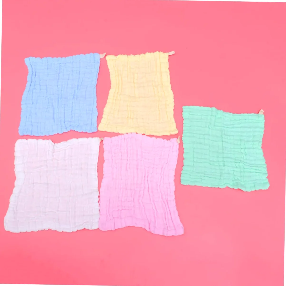 Toyvian 3 Set Di Salviette in Mussola Morbida Per Neonati 5 Stili Asciugamani Quadrati Per Neonati Prelavati Delicati Per La Pelle Del Bambino 5 Pezzi*3