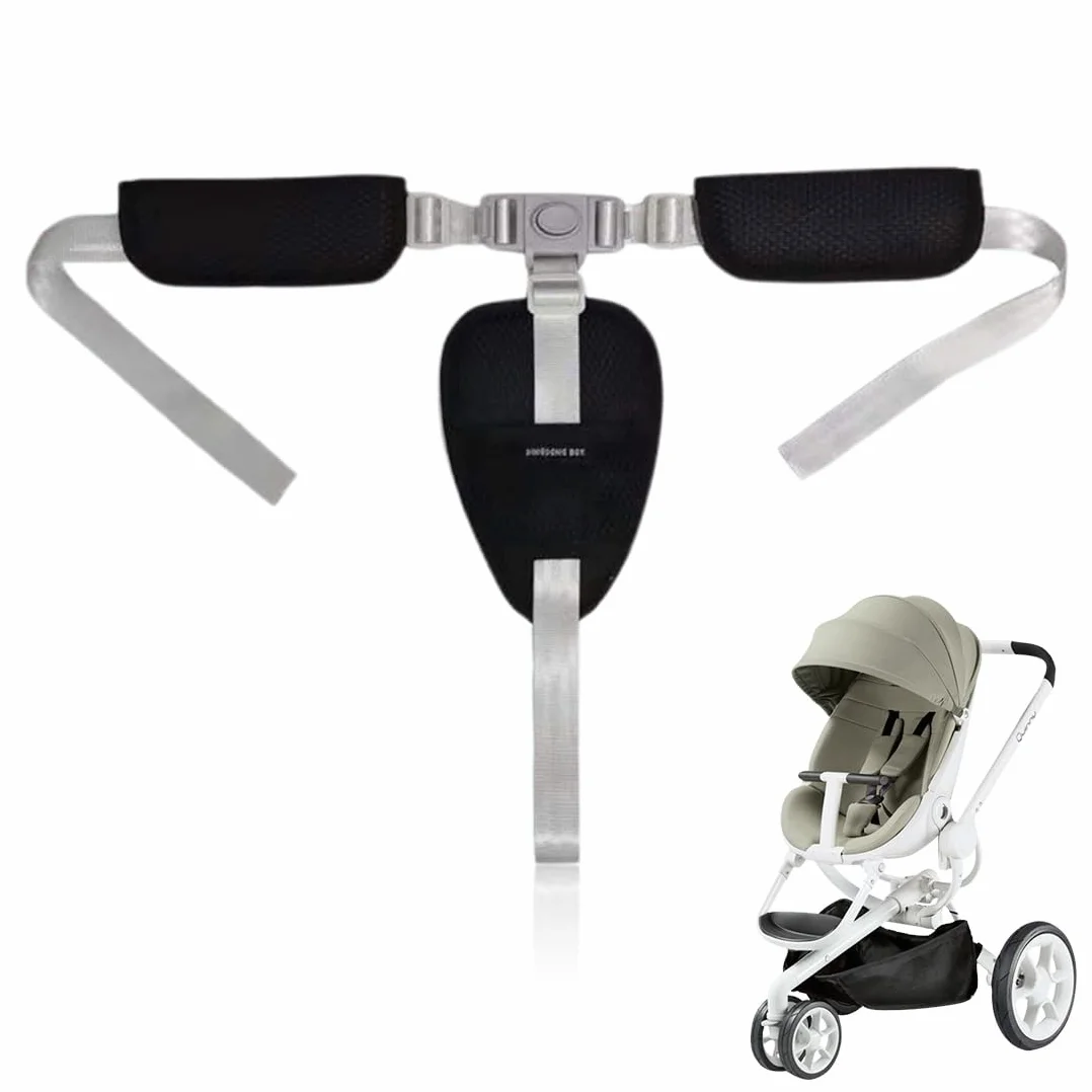 Cinture Passeggino Universali, Cintura di Sicurezza per Bambini Imbracatura per Seggiolone a 3 Punti Regolabile Seggiolino Cinghie Passeggini Anticaduta Adatta per Seggioloni Auto Carrozzine