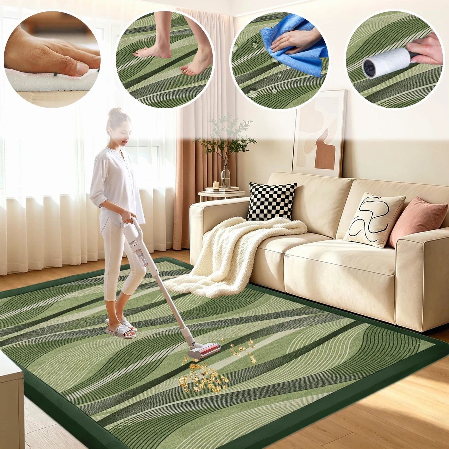 Tappeto Neonato 2cm Tappeti Gioco Bambini 140 x 160 cm | Lavabile Antiscivolo Morbido Tatami per Yoga,Esercizio Fisico Gattonare, Scendiletto per Box e Aree Gioco per Bambino