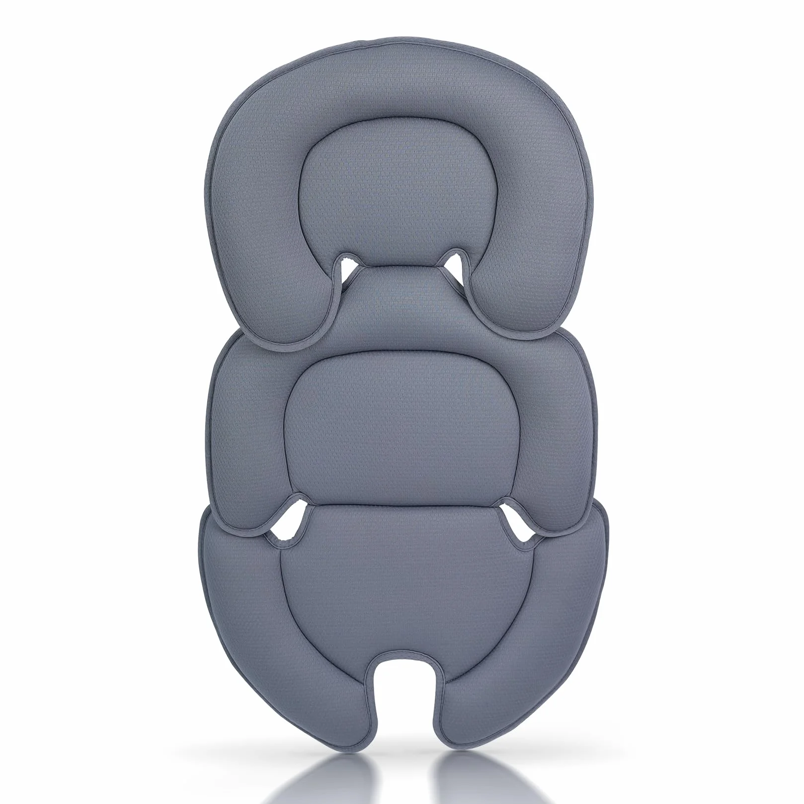 Innokids Inserto per seggiolino auto per neonati, cuscino di supporto per la testa del neonato e cuscino di supporto per il corpo per neonati, macchinine e passeggini (Grigio)