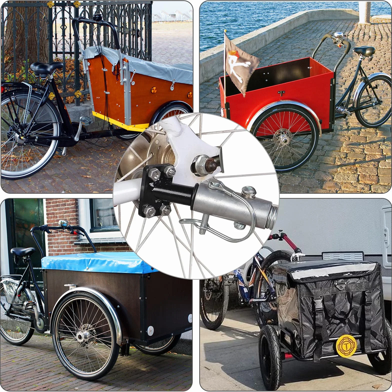 Gancio Traino Bici, Rimorchio Bici Bambini Adattatore Universale, Carrello Bicicletta Rimorchio, Gancio di Traino per Rimorchio Bicicletta, Fissaggio Sicuro con Perno, per Bambini, Cani