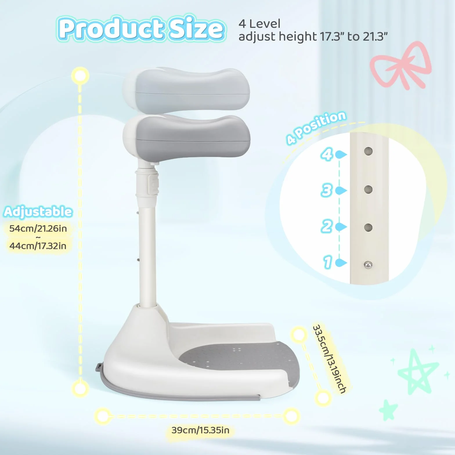 Supporto Doccia Bambini In Piedi,Con Base Antiscivolo,Altezza Regolabile,Supporto Doccia Bambini In Piedi Per 8 A 36 Mesi