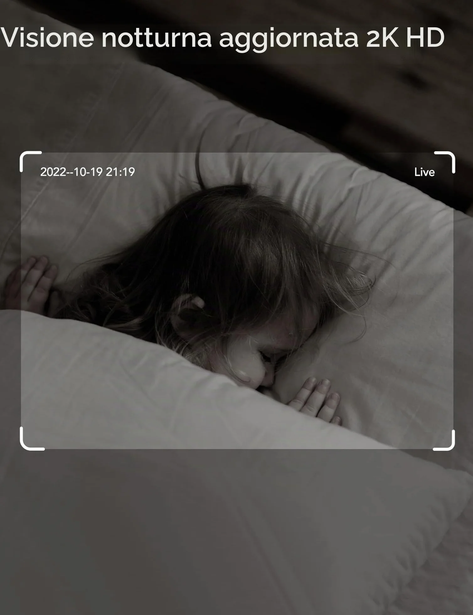 [Esclusiva Amazon] Nooie 2K Baby Monitor con Micro SD Card, Visione Notturna Rilevazione di Movimento e Suono 2.4G WiFi, per Baby Nanny Anziani e Monitoraggio Animali Domestici, Funziona con Alexa