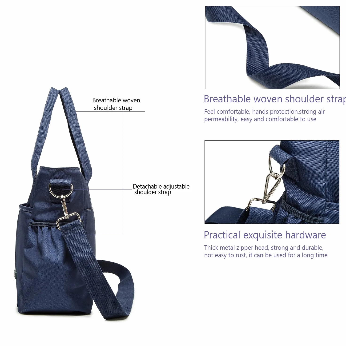 ROYALFAIR Borsa Fasciatoio per Neonato Borsa Porta Pannolini, Borsa Fasciatoio, Borsa da Viaggio Multifunzionale per Bambini Con Borsa isolante e Gancio per Carrozzina