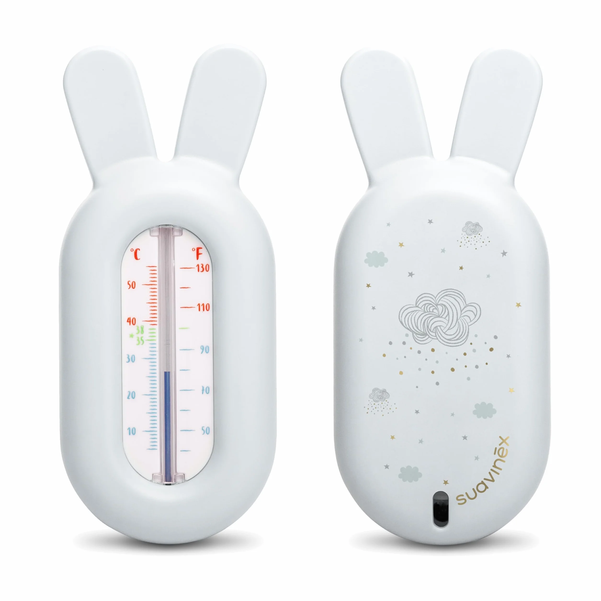 Suavinex, Termometro da bagno per bambini + 0 mesi, termometro per acqua, senza mercurio, preciso e con scala di colori, robusto e facile da difendere, Dreams blu