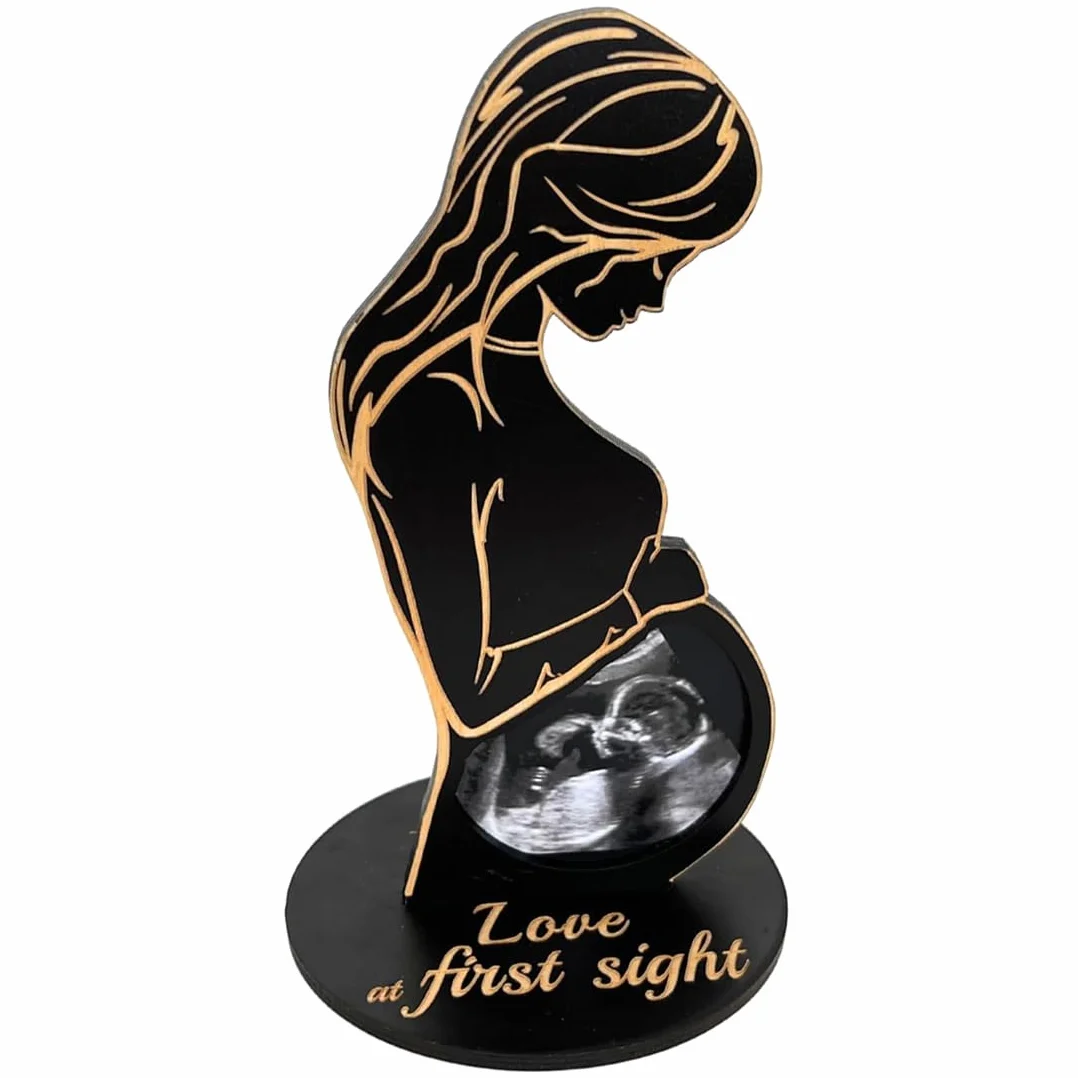 Idee Regalo per Donne Incinta, Regalo Gravidanza e Neomamma, Cornice Ecografia Gravidanza, Futura Mamma Sonogramma, Cornice Amore a Prima Vista
