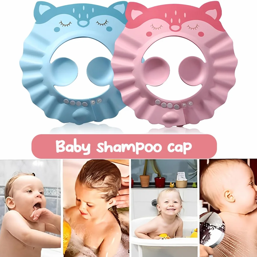 Cuffia da doccia per bambini, protezione per bambini, shampoo, cuffia morbida, berretto impermeabile, per bambini dai 6 mesi in su