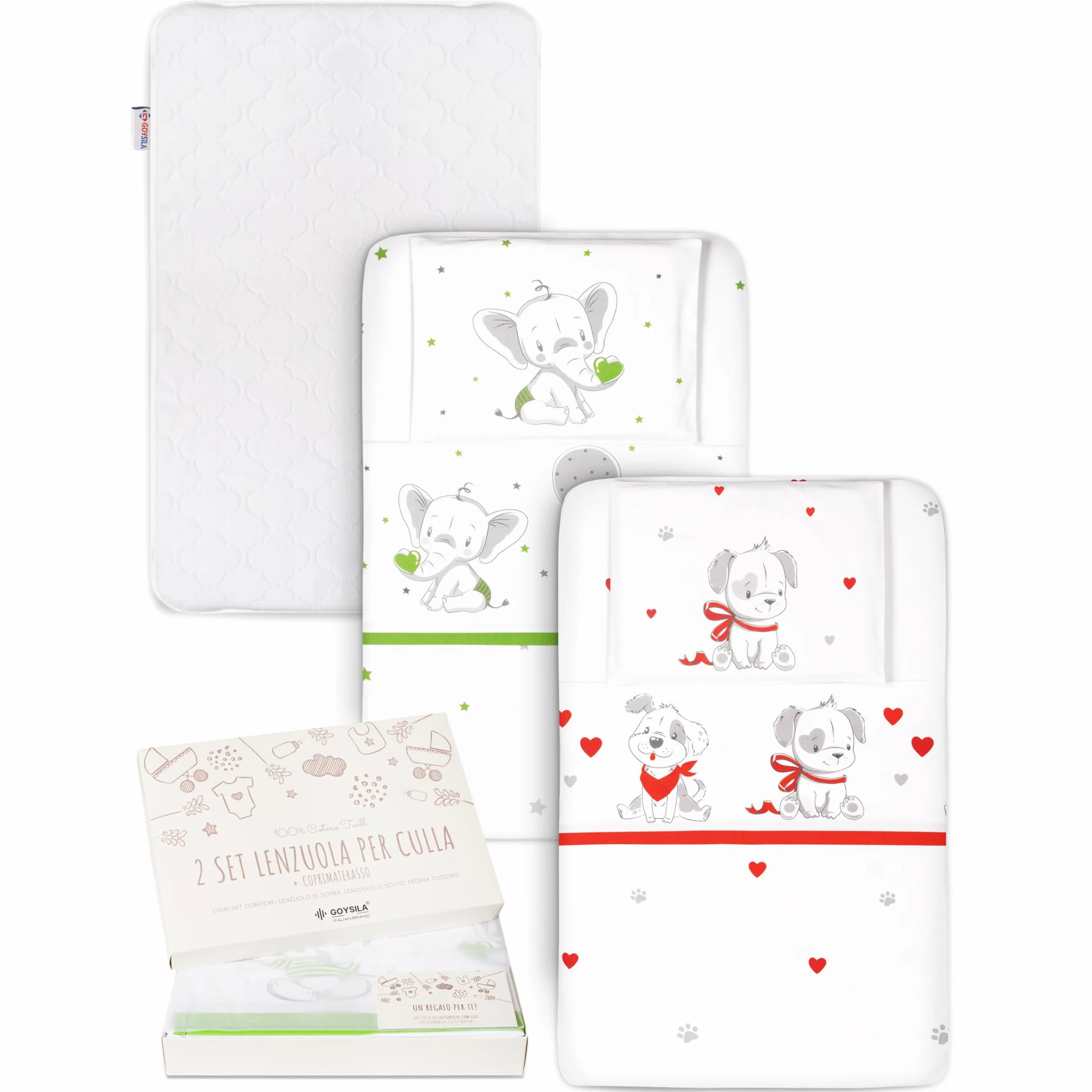 Goysila 2 Set Lenzuola Next To Me Compatibili Con Chicco Next2Me Dream Magic Culle Materasso 83x50cm In Cotone 100% Alta Qualità Certificato Oeko-Tex Coprimaterasso Assorbente Lavabile Lavatrice