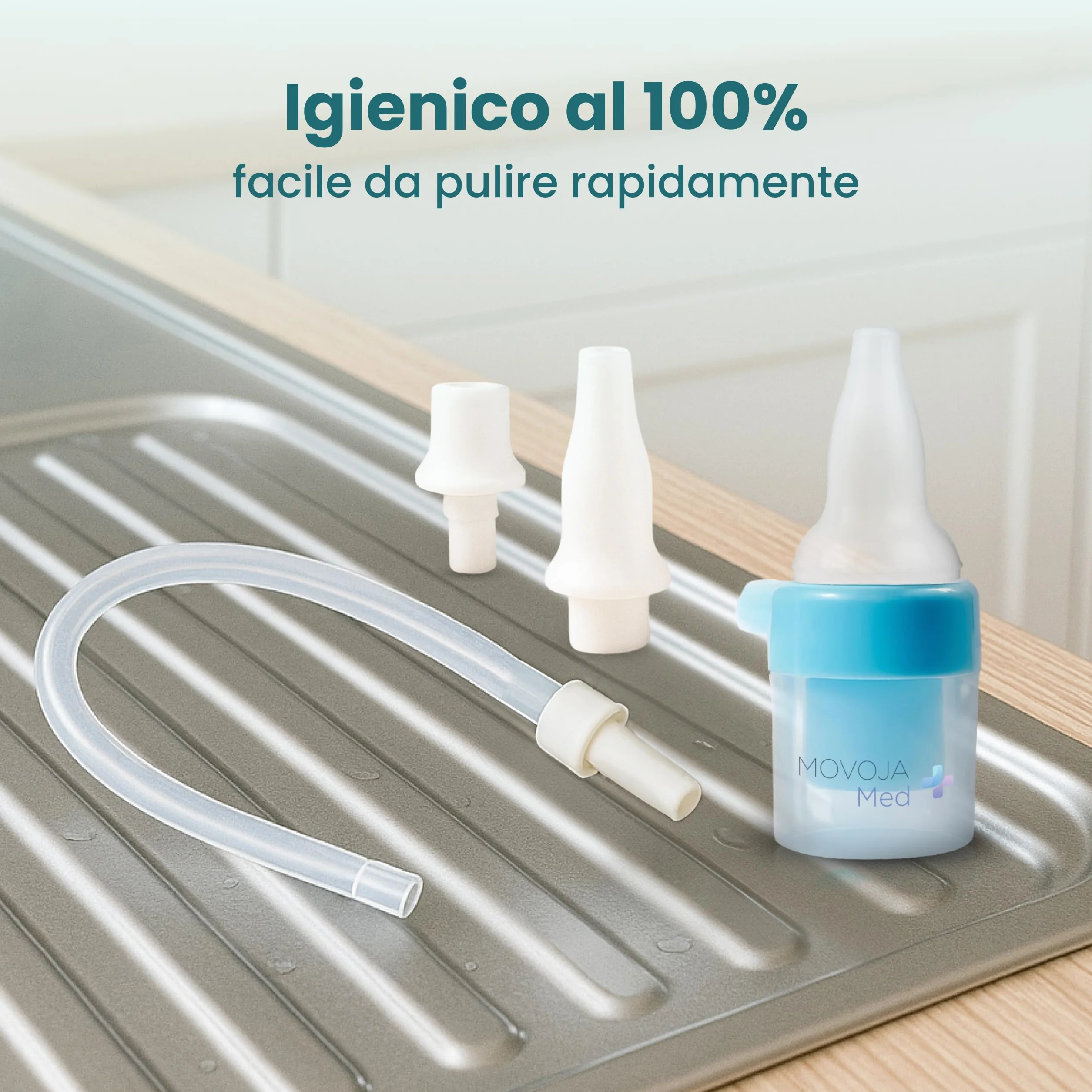 Fuchsi Aspiratore Nasale per Neonati-Bambini | Aspira-Muco Practico e Delicato| Senza Filtro |in Piu con Beccuccio Naso & Beccuccio Bocca- di Ricambio Incluso nella Confezione