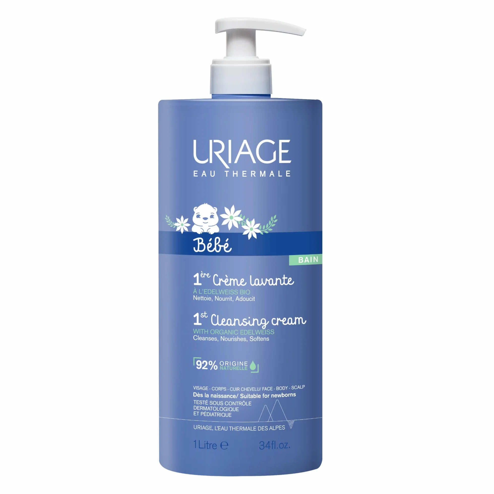 Uriage Bébé Crema Lavante Detergente Senza Sapone 1 L