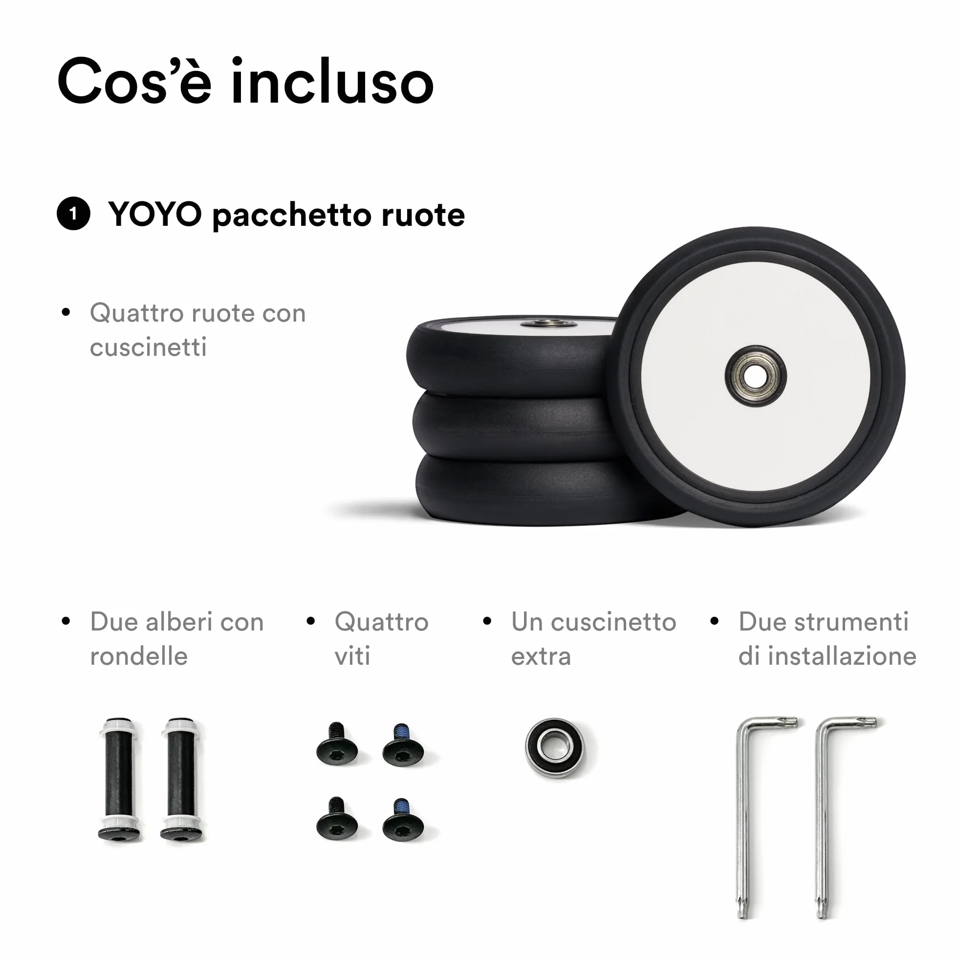 Stokke YOYO Pacchetto ruote - Quattro ruote sostitutive per passeggino YOYO2