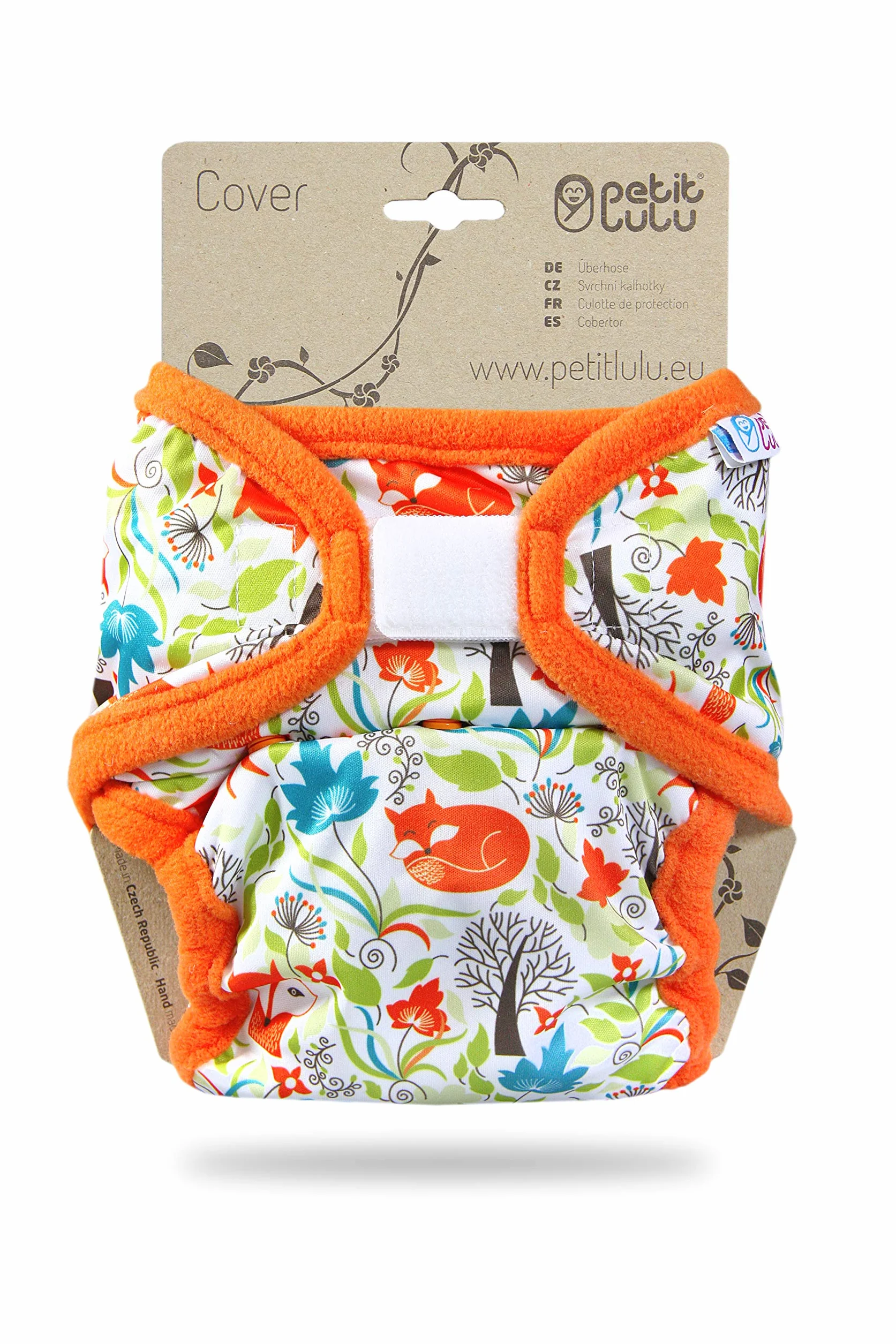 Cover Petit Lulu | Taglia XL | Hook & Loop | Pannolini lavabili | | Pannolino di stoffa | Prodotto in Europa (Foxes)