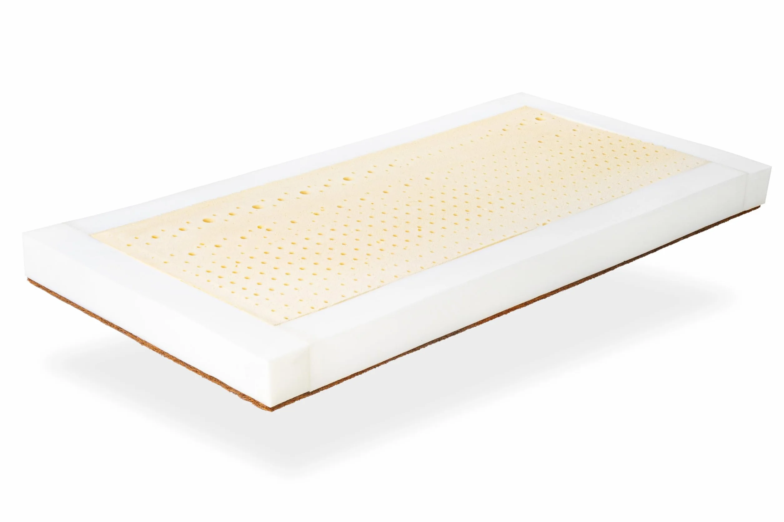 DORMISSIMO Materasso in lattice 60X120 Altezza 11 cm, 100% Lattice e cocco. Dalla copertina. Tessuto 100% organza