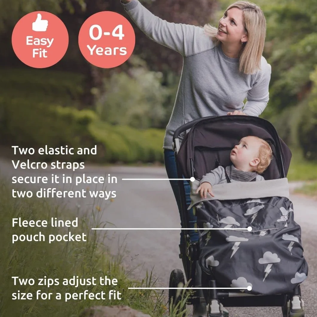 BundleBean - Sacco coprigambe impermeabile multiuso (arcobaleno) – utilizzabile come passeggino, marsupio, coprisedile per auto, si apre come tappetino da gioco, misura universale e si estende per