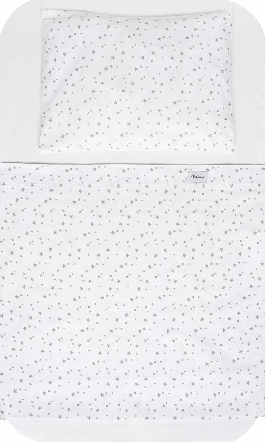 FlyIdeas Lenzuola Next2Me Set MAXI 8 pz, 100% Cotone con 2 Lenzuola Sotto, 2 Traverse Salva Pipi, 2 Lenzuola Sopra & 2 Federe Cuscino per Culle Fianco Letto Neonato e simili (Cute Bears, 83x50 cm)