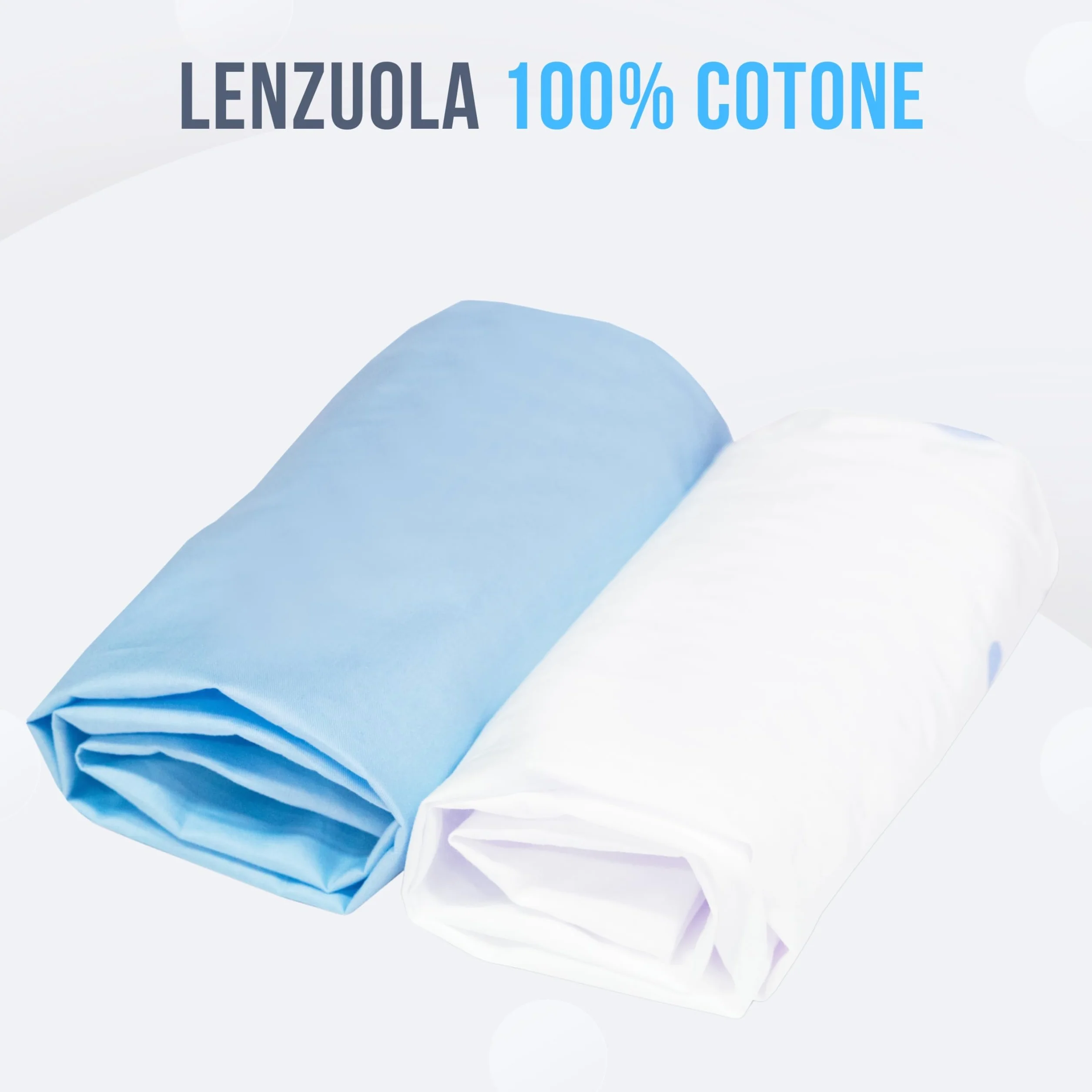 GOYSILA Set 3 Pezzi Lenzuola Next To Me Compatibili Chicco Next2Me Cotone 100% Certificato Oeko-Tex 2 Lenzuola con Angoli 83x50 cm e 1 Coprimaterasso Impermeabile Traspirante Salvapipì Lavabile Blu