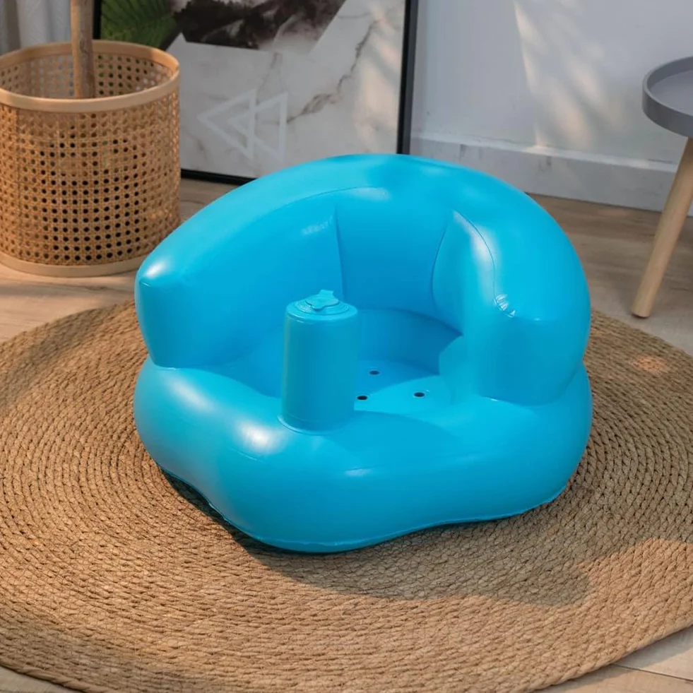 Seggiolino da Bagno gonfiabile per bambino, Sedia Portatile per Neonati e Bambini, con Pompa d'Aria Integrata