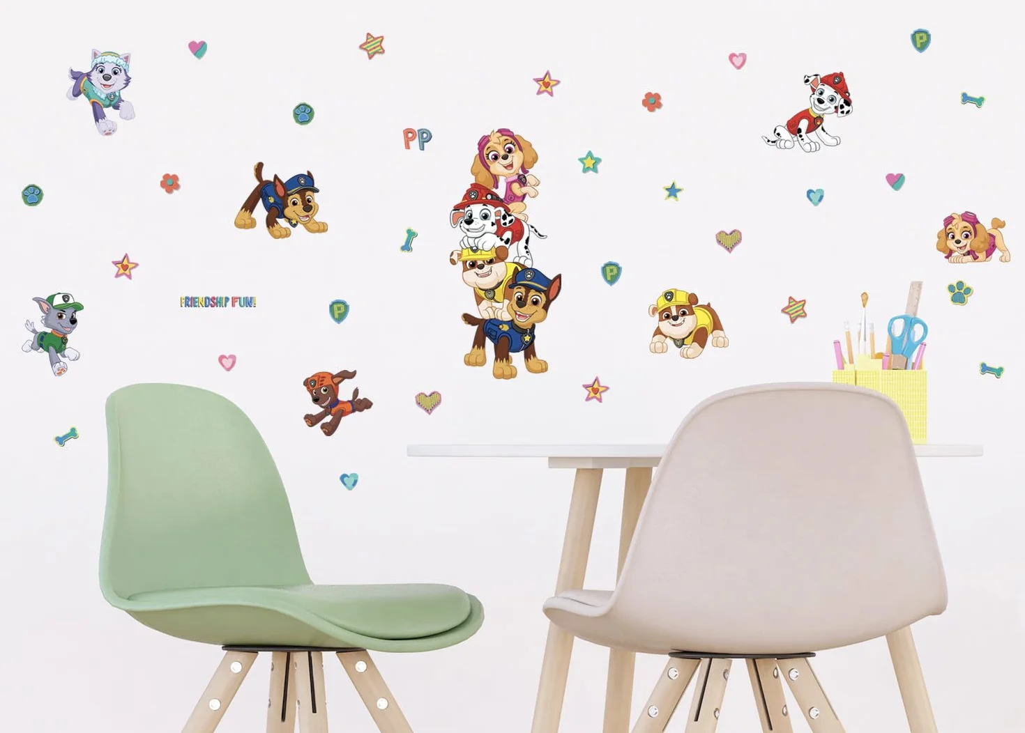 Paw Patrol Adesivi da Parete per Bambini, Adesivi Autoadesivi per Ragazzi e Ragazze, Decorazione da Parete di AG Design | 30 x 30 cm | ADKS 3842