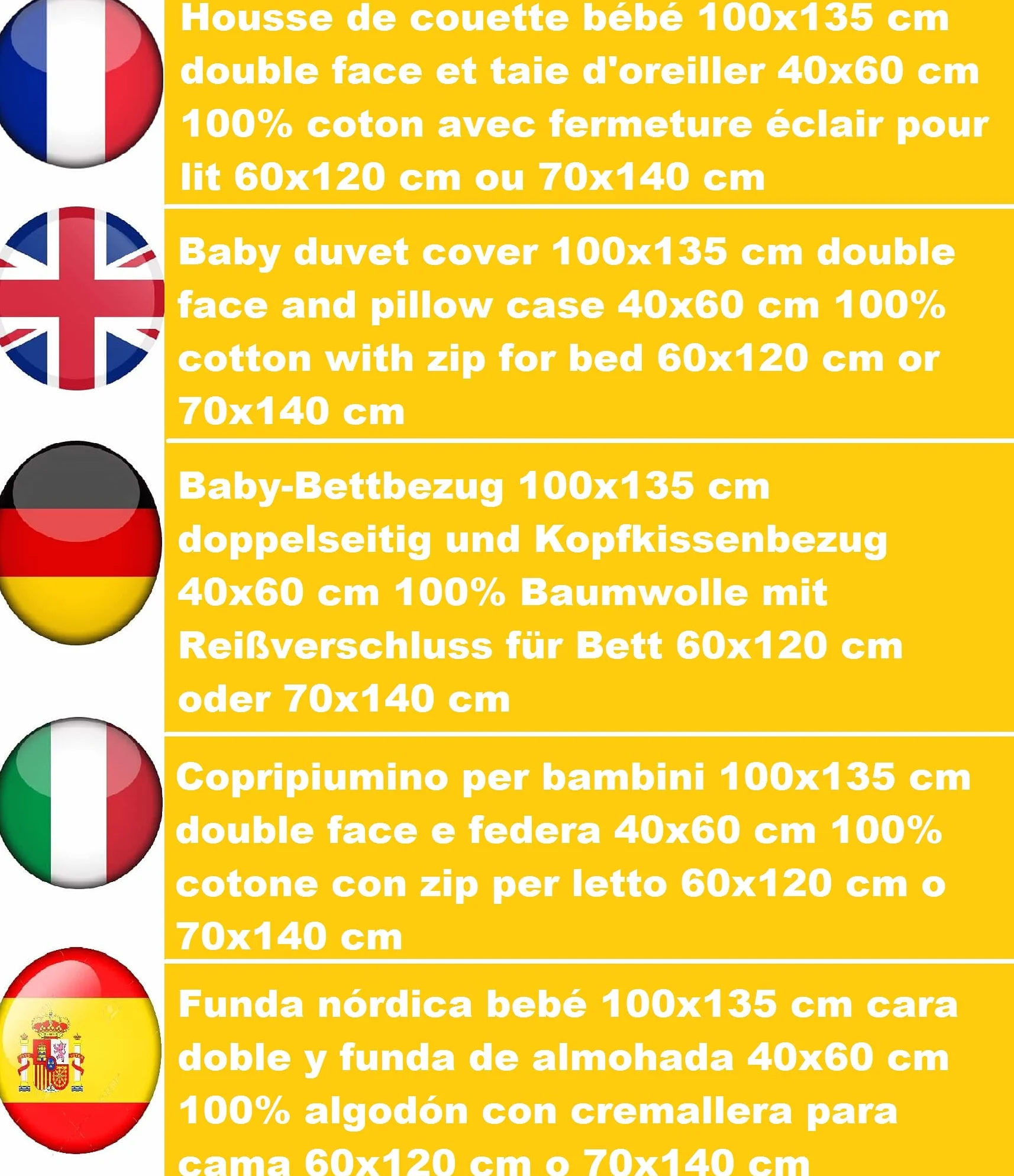 Biancheria da letto per Neonato Il Re Leone di Disney, composta da un copripiumino 100 x 135 e una federa 40x60 per un letto 60 x 120 o 70 x 140 cm